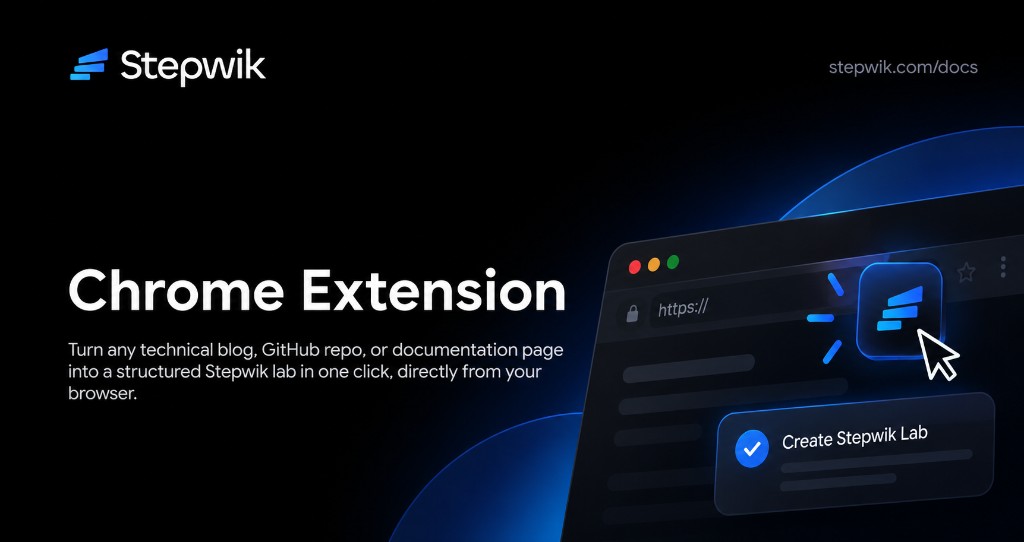 Stepwik Chrome Extension — create a lab from any page in one click