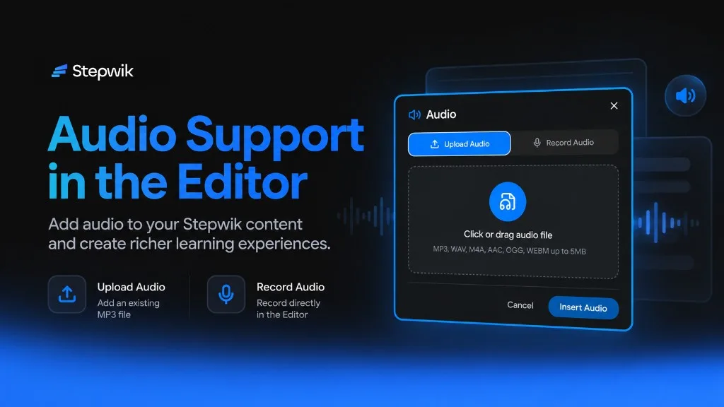 Audio Support in the Editor
